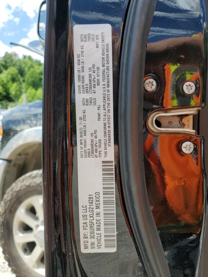 2020 Ram 2500 Laramie VIN: 3C6UR5FLXLG214281 Lot: 55459284