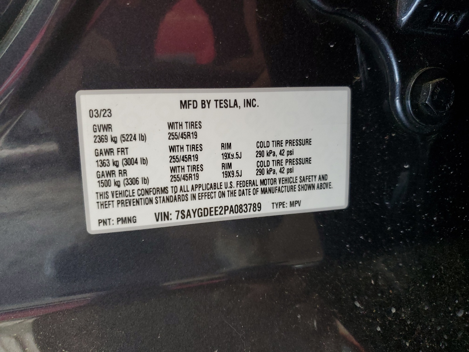 7SAYGDEE2PA083789 2023 Tesla Model Y