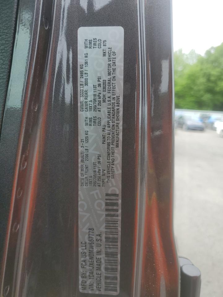 2021 Jeep Wrangler Unlimited Sahara VIN: 1C4HJXEN0MW667778 Lot: 54369164