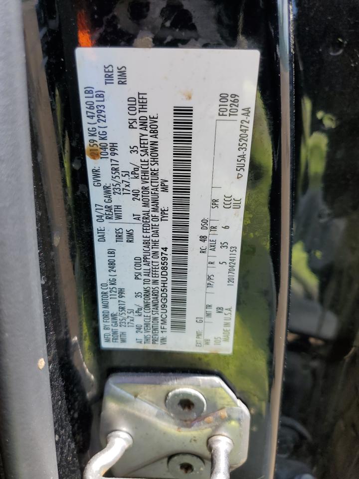 1FMCU9GD5HUD85974 2017 Ford Escape Se