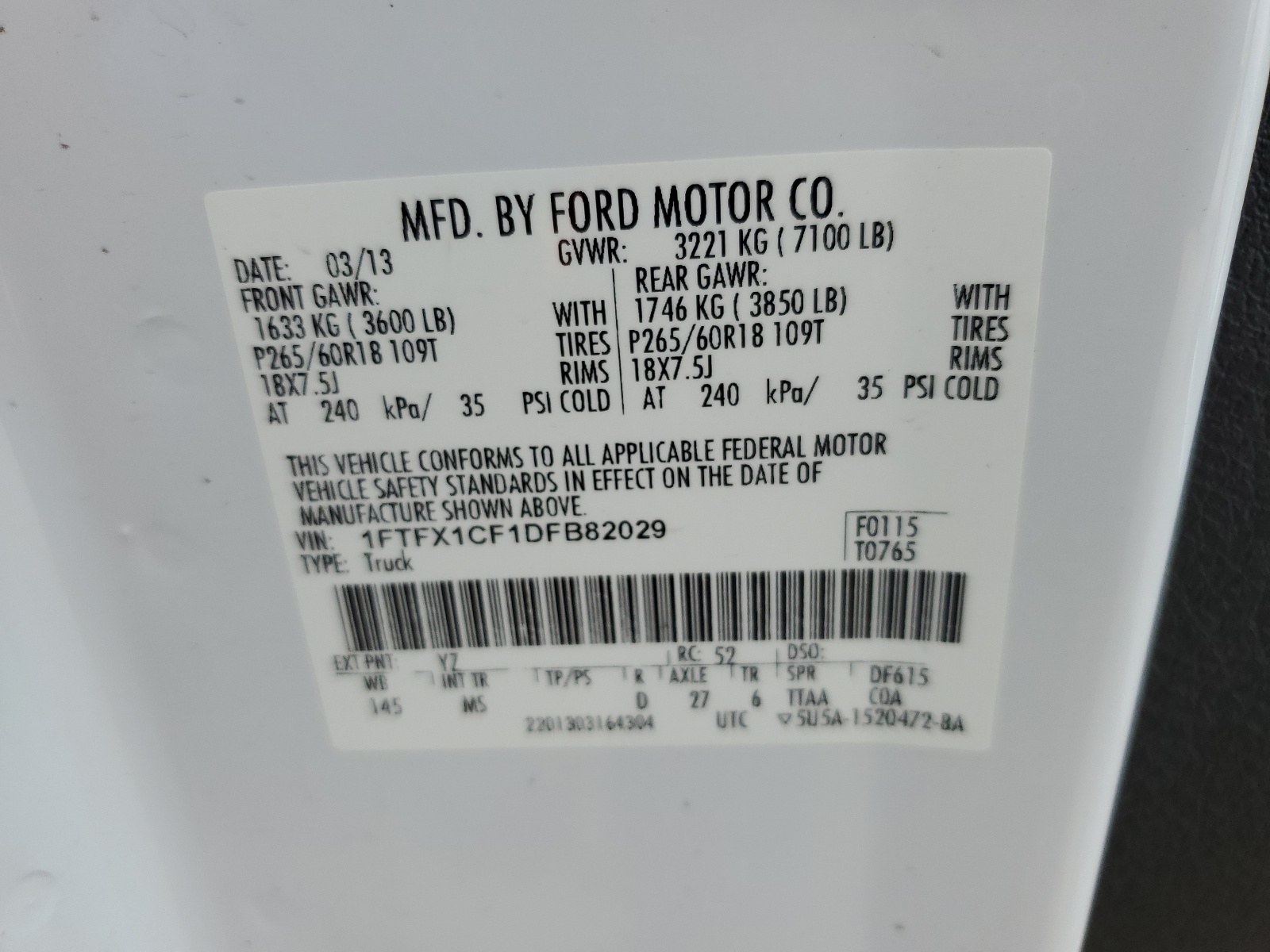 1FTFX1CF1DFB82029 2013 Ford F150 Super Cab
