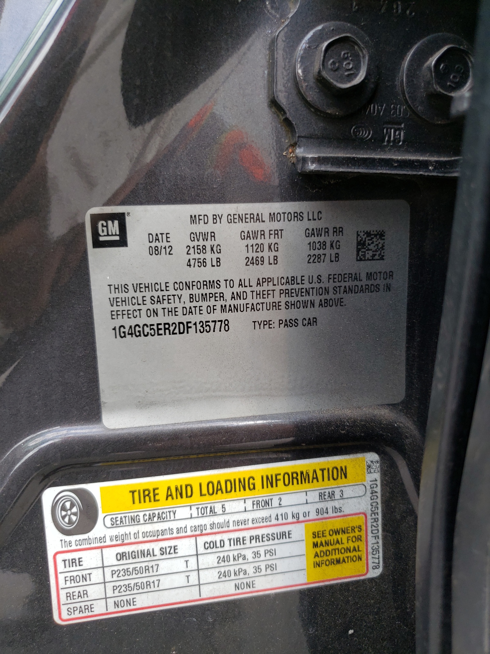 1G4GC5ER2DF135778 2013 Buick Lacrosse