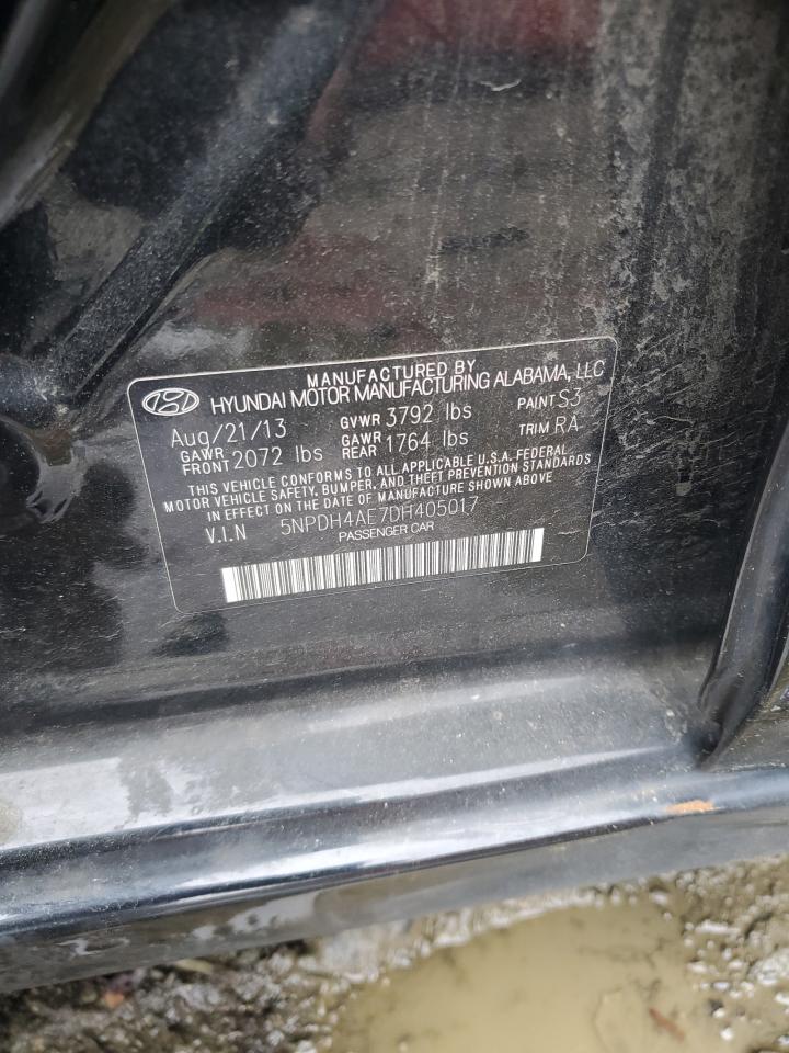 2013 Hyundai Elantra Gls VIN: 5NPDH4AE7DH405017 Lot: 52742844