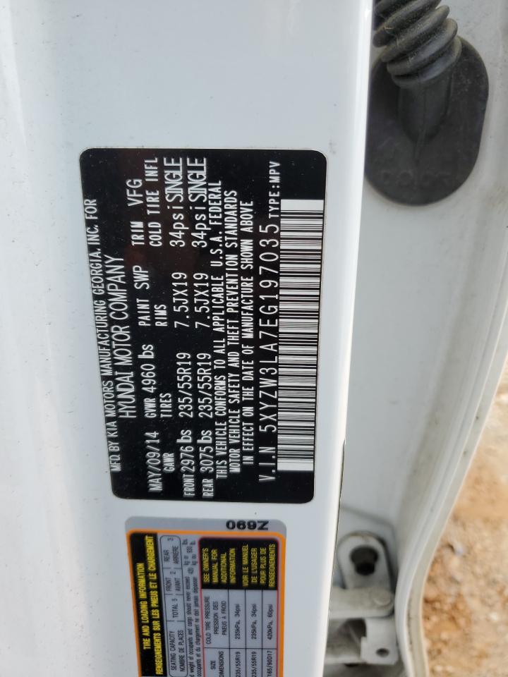 2014 Hyundai Santa Fe Sport VIN: 5XYZW3LA7EG197035 Lot: 53088844