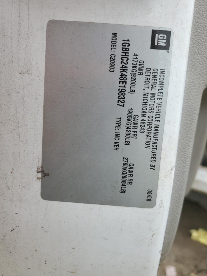 2008 Chevrolet Silverado C2500 Heavy Duty VIN: 1GBHC24K48E198327 Lot: 54019924