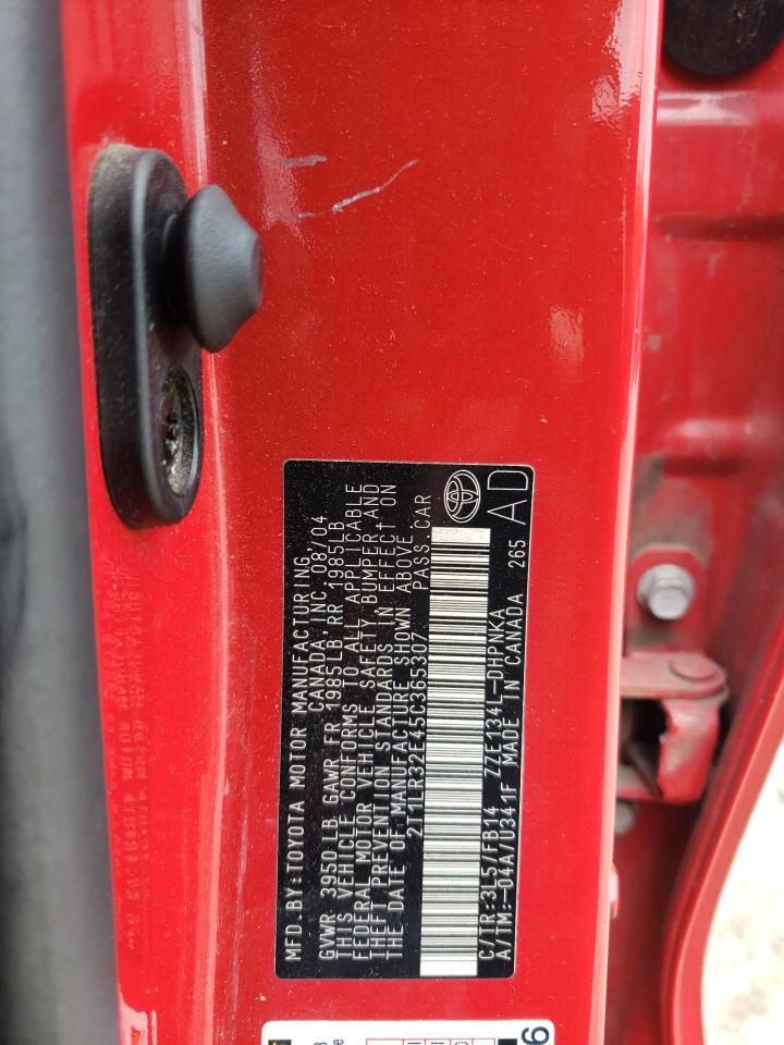 2005 Toyota Corolla Matrix Base VIN: 2T1LR32E45C365307 Lot: 55326184