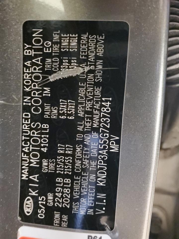 2016 Kia Soul + VIN: KNDJP3A55G7237841 Lot: 56028064