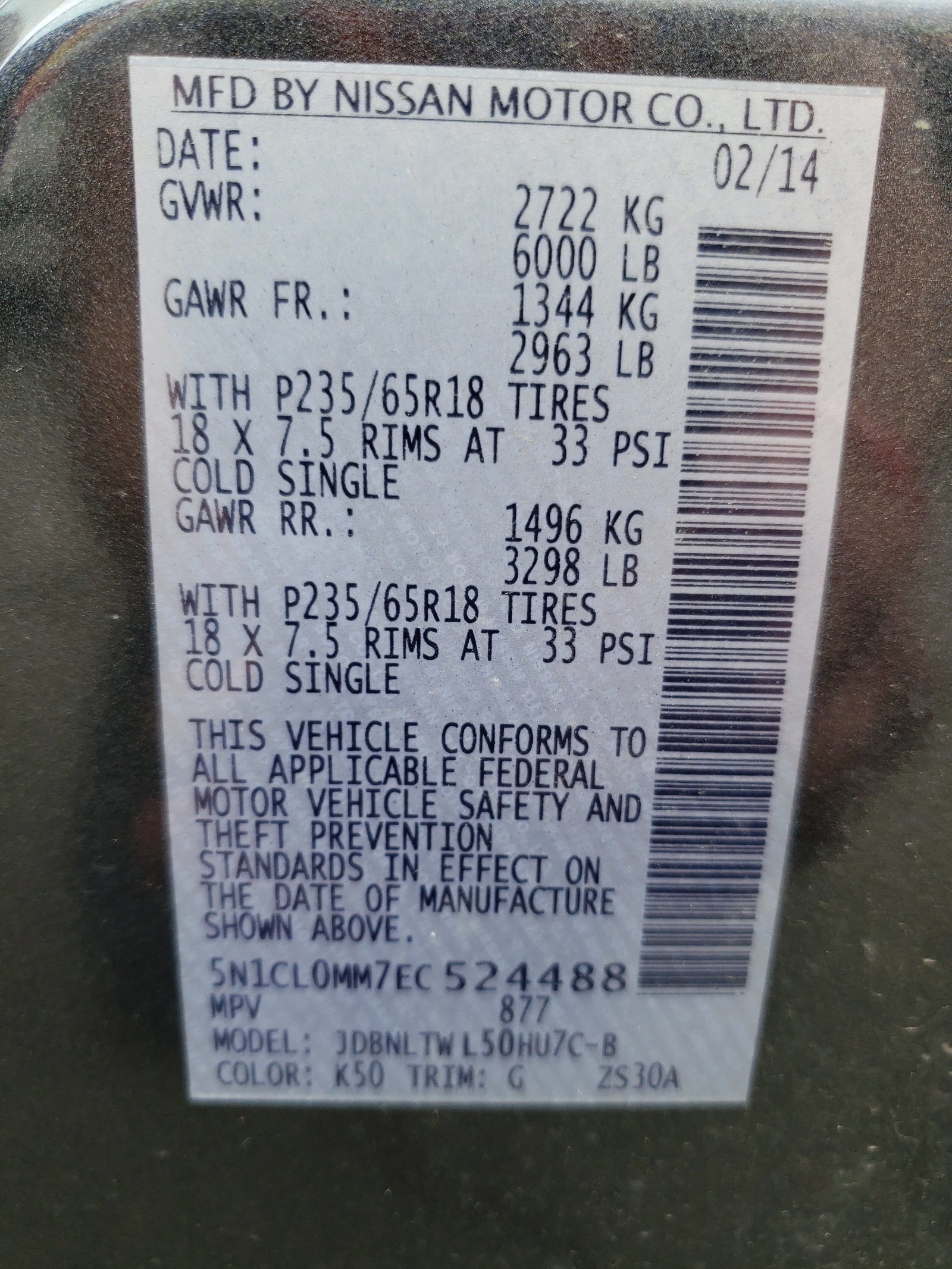 5N1CL0MM7EC524488 2014 Infiniti Qx60 Hybrid