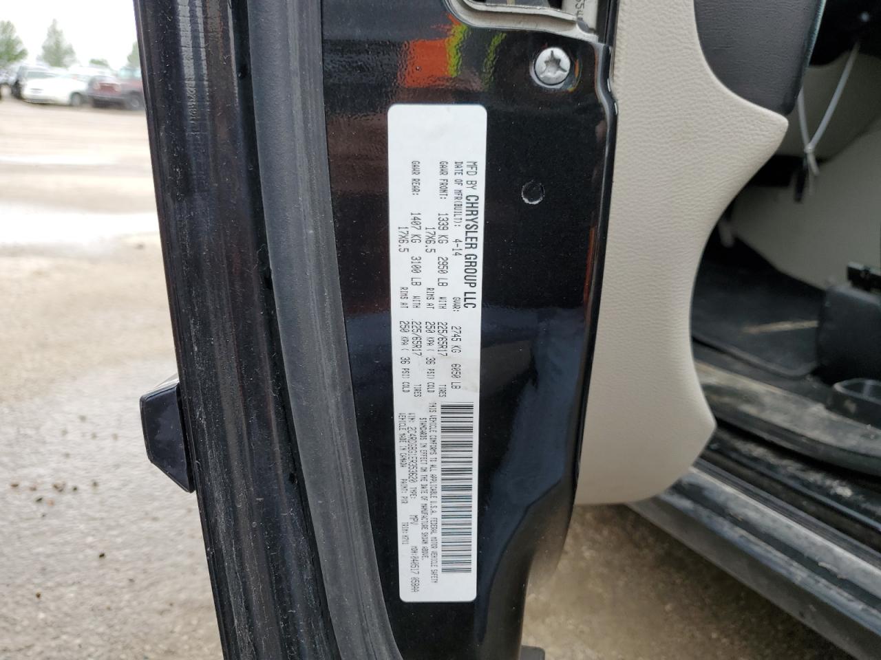 2014 Dodge Grand Caravan Se VIN: 2C4RDGBG1ER353620 Lot: 65382065