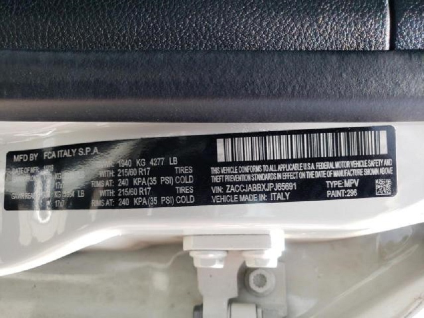 ZACCJABBXJPJ65691 2018 Jeep Renegade Latitude