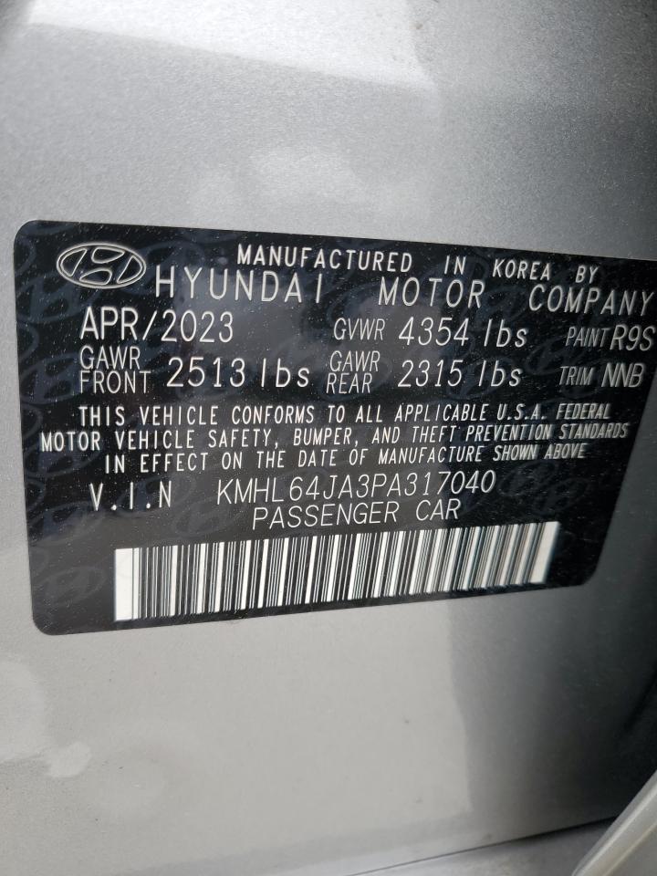 2023 Hyundai Sonata Sel VIN: KMHL64JA3PA317040 Lot: 53058764