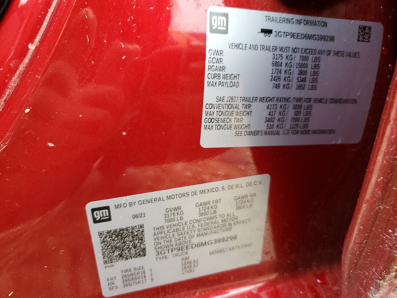 3GTP9EED6MG399298 2021 GMC Sierra K1500 At4