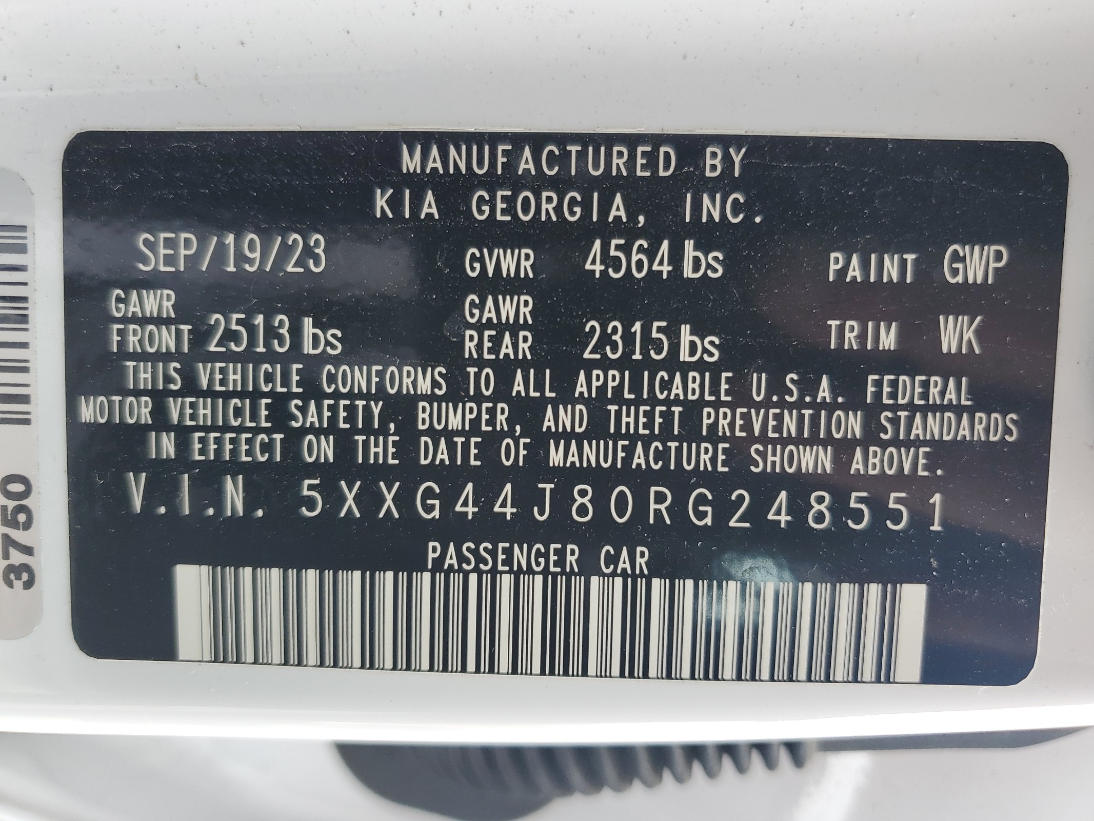 5XXG44J80RG248551 2024 Kia K5 Gt