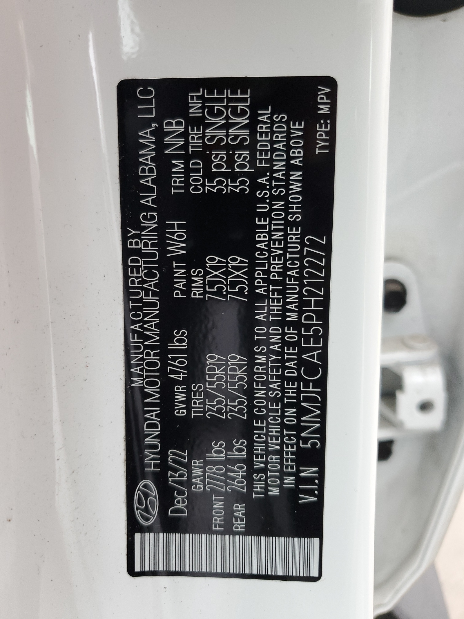 5NMJFCAE5PH212272 2023 Hyundai Tucson Sel