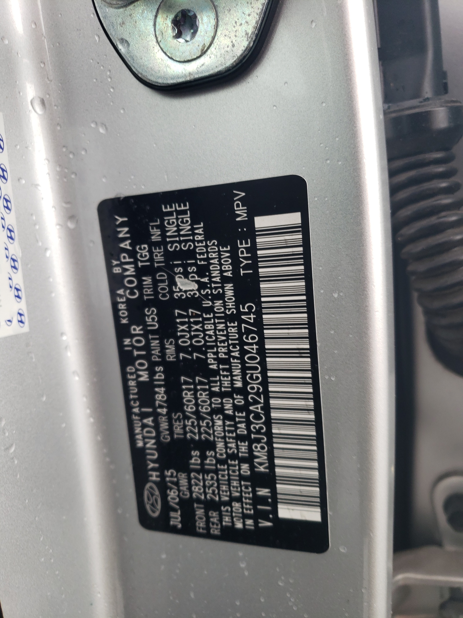 KM8J3CA29GU046745 2016 Hyundai Tucson Limited