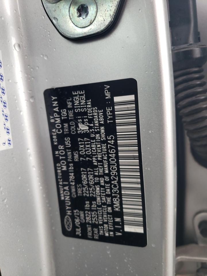 2016 Hyundai Tucson Limited VIN: KM8J3CA29GU046745 Lot: 56141164