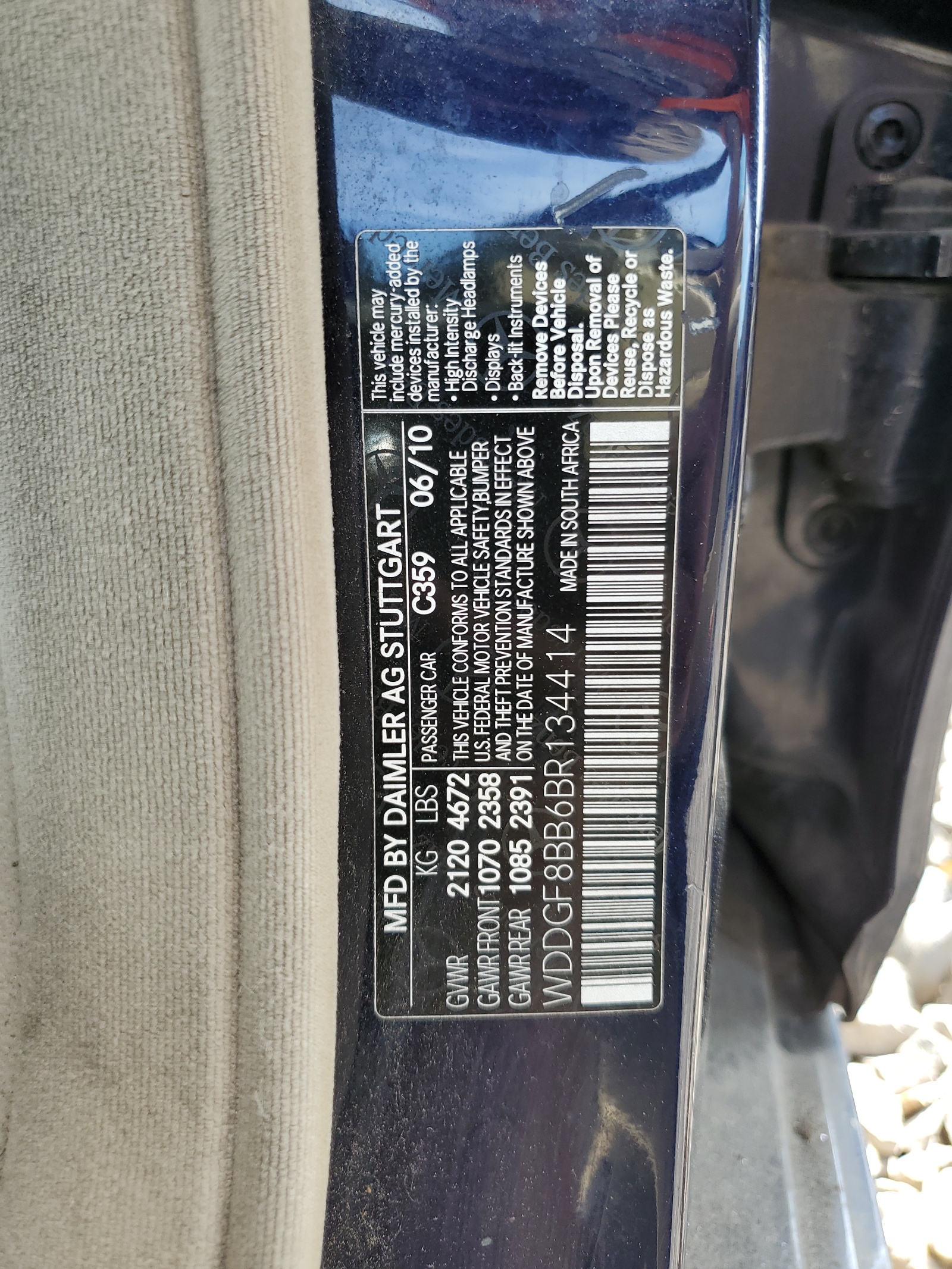 WDDGF8BB6BR134414 2011 Mercedes-Benz C 300 4Matic