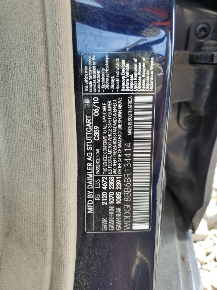 2011 Mercedes-Benz C 300 4Matic VIN: WDDGF8BB6BR134414 Lot: 51063224