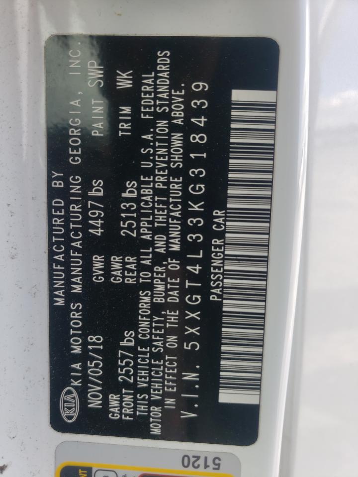 2019 Kia Optima Lx VIN: 5XXGT4L33KG318439 Lot: 55606814