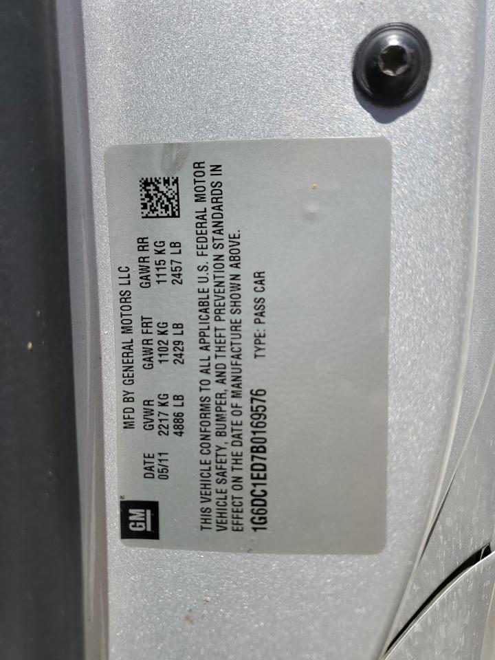 2011 Cadillac Cts VIN: 1G6DC1ED7B0169576 Lot: 57112464