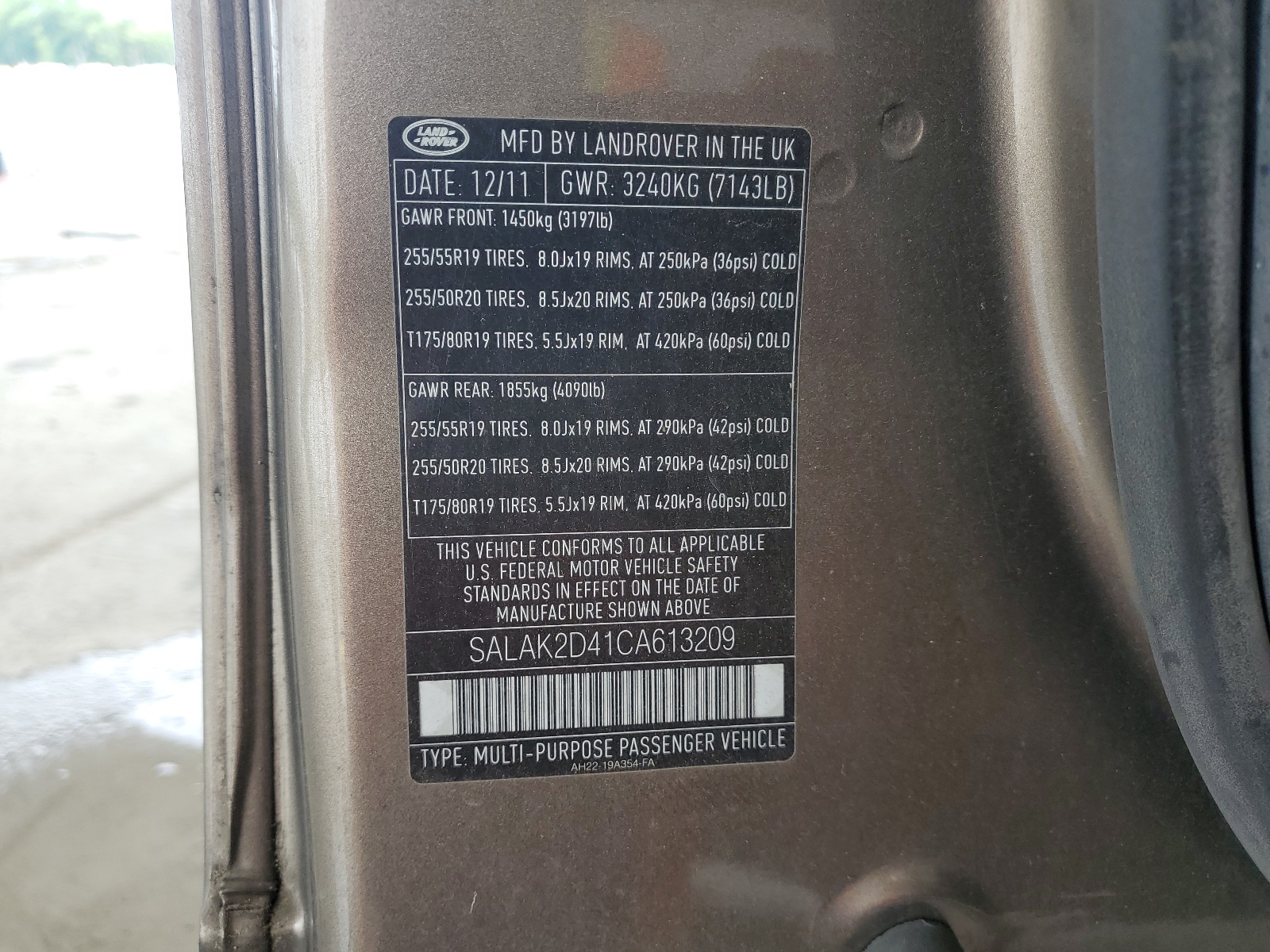 SALAK2D41CA613209 2012 Land Rover Lr4 Hse Luxury