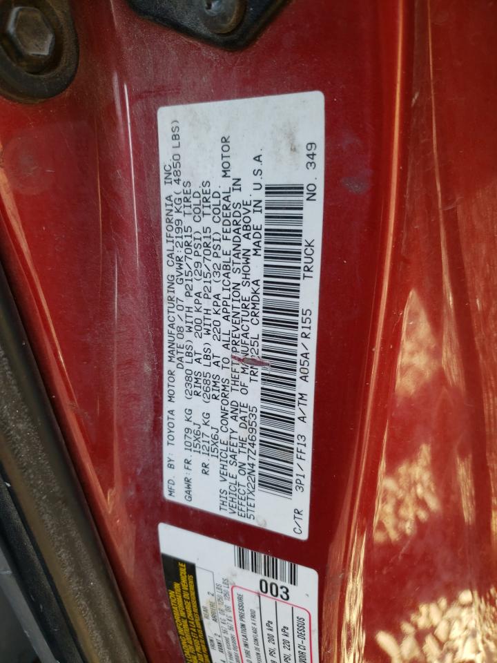 5TETX22N47Z469535 2007 Toyota Tacoma Access Cab