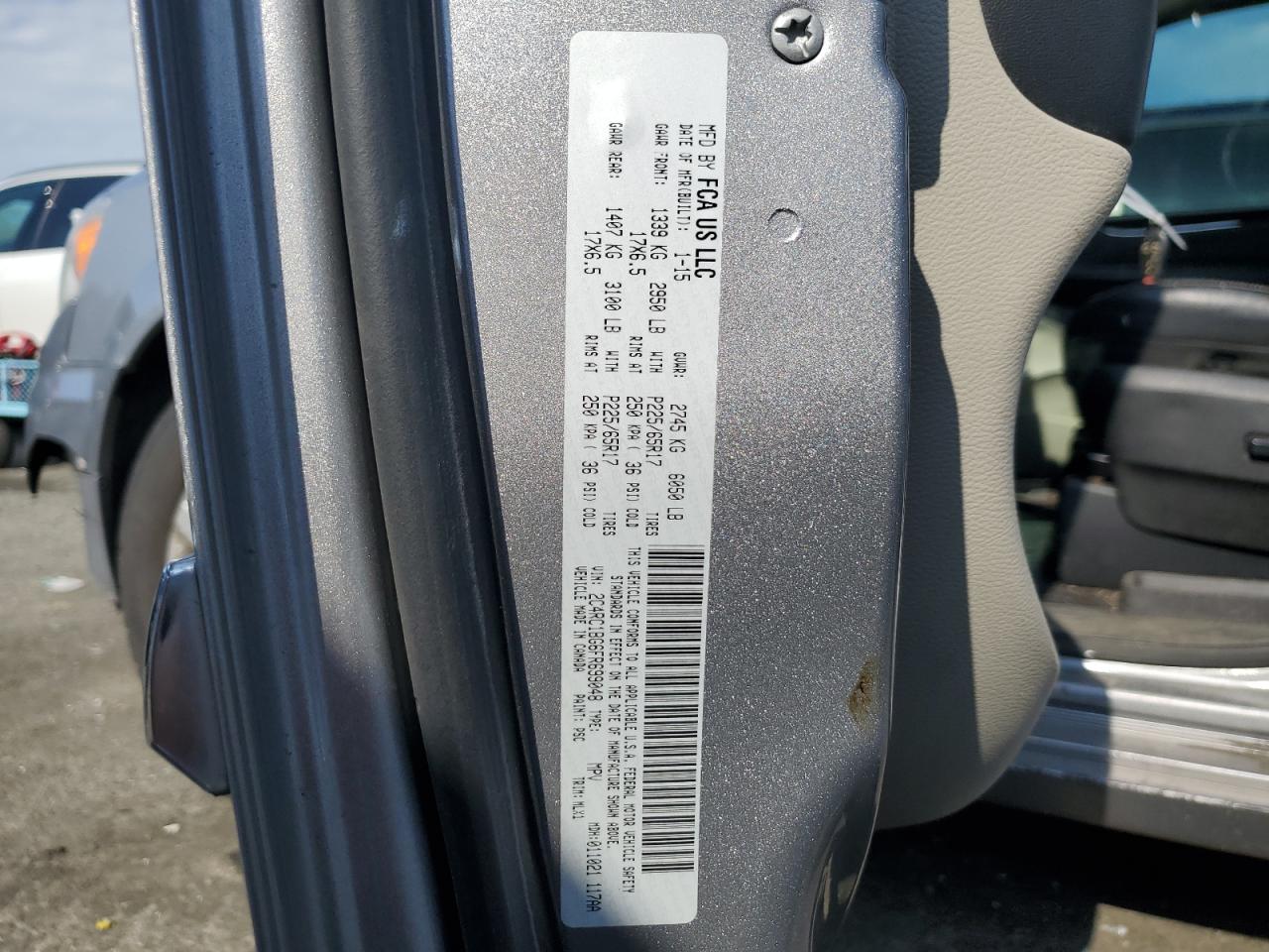 2015 Chrysler Town & Country Touring VIN: 2C4RC1BG6FR699048 Lot: 54015524