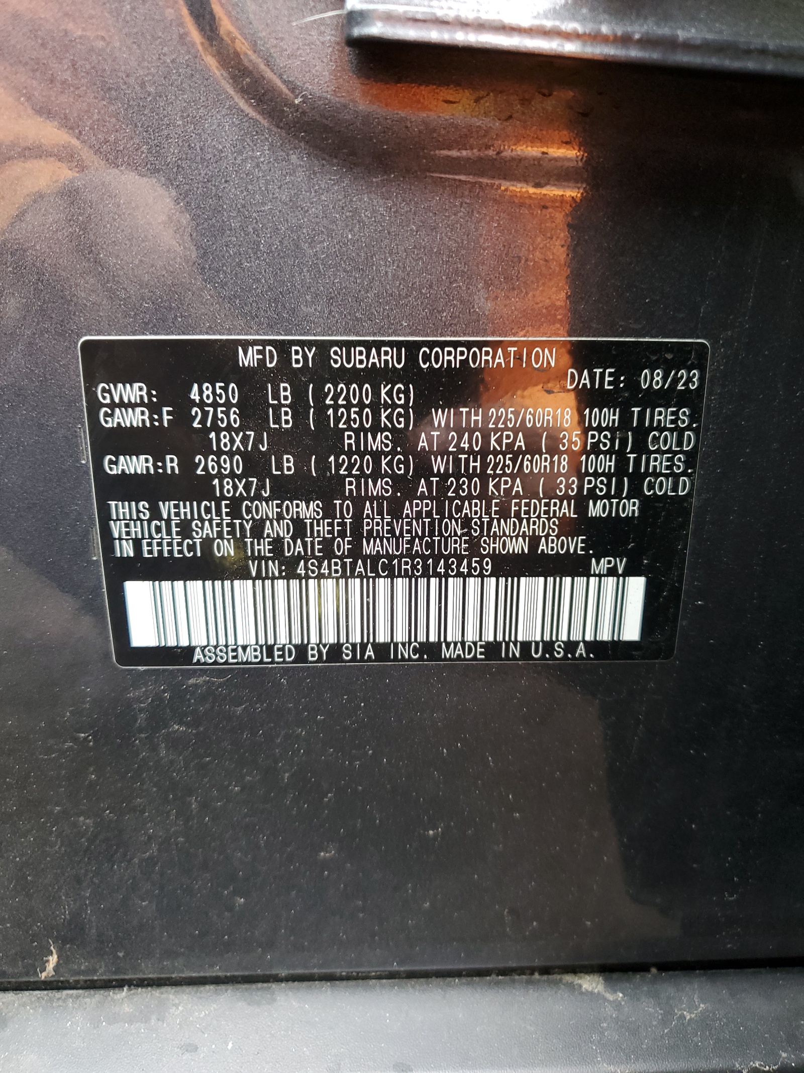 4S4BTALC1R3143459 2024 Subaru Outback Onyx Edition