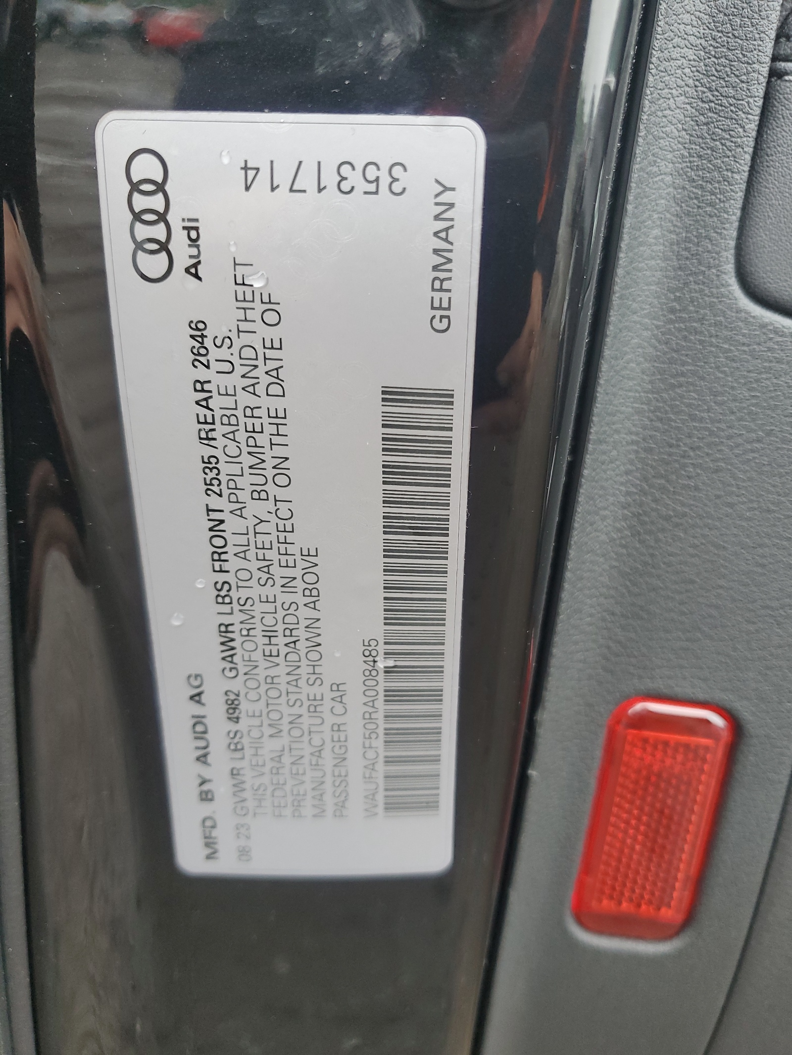 WAUFACF50RA008485 2024 Audi A5 Premium Plus 45