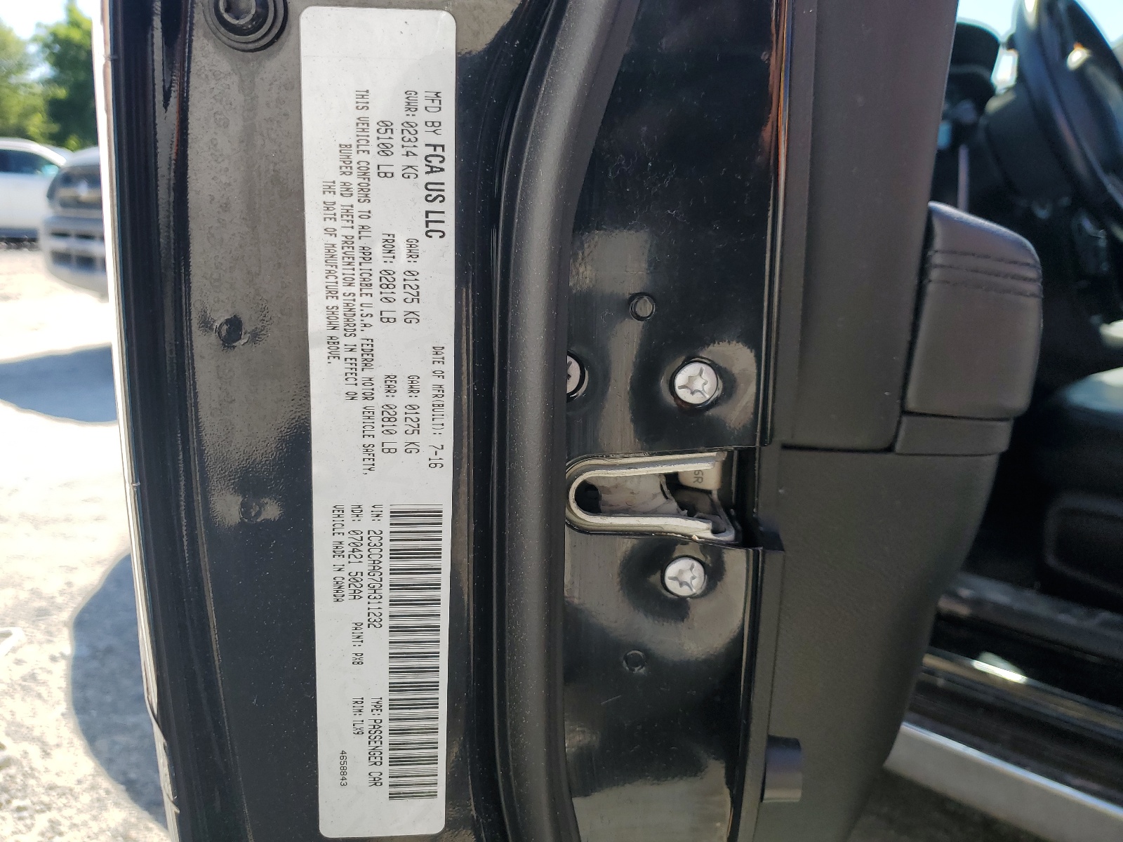 2C3CCAAG7GH311232 2016 Chrysler 300 Limited