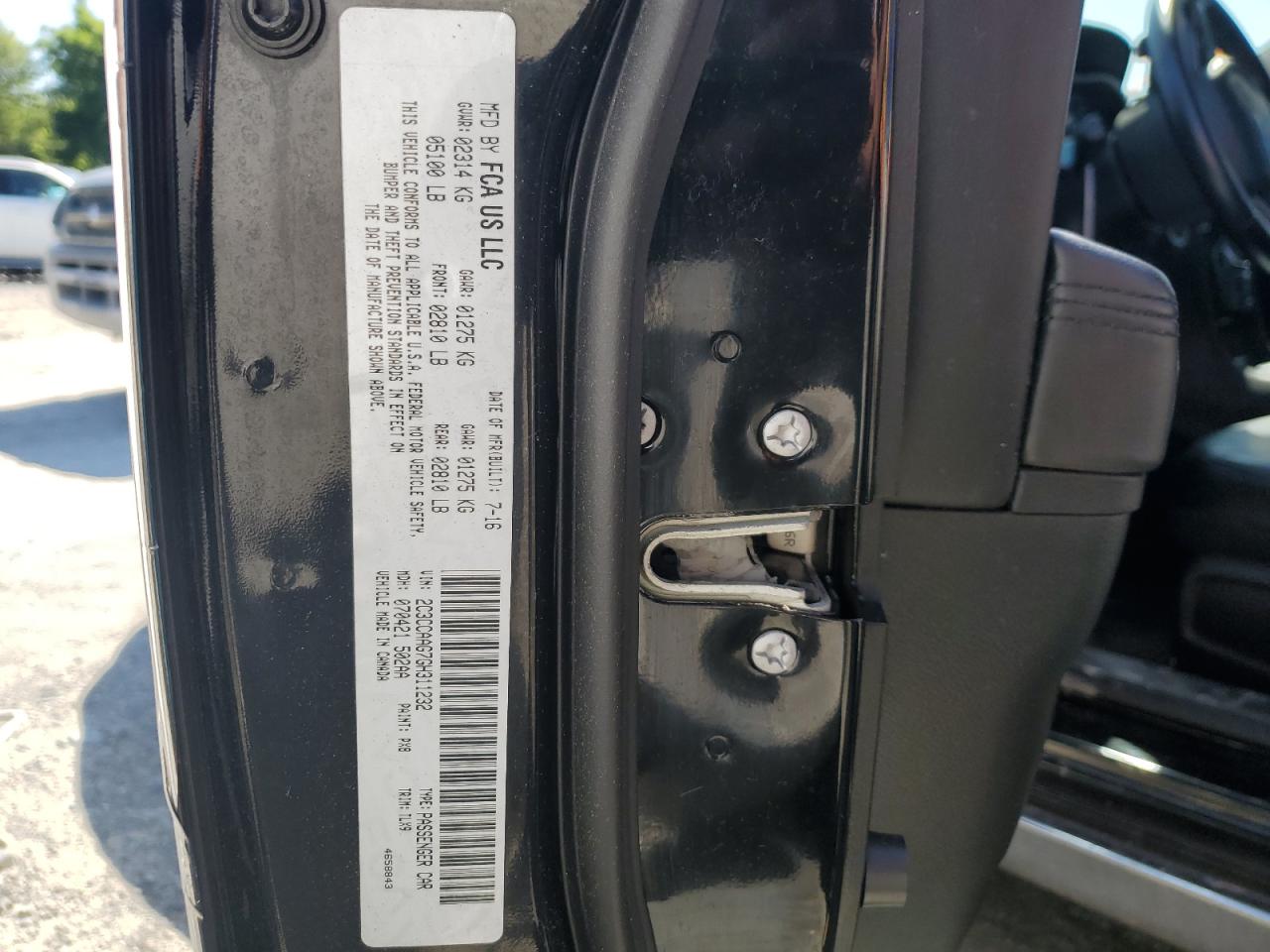 2016 Chrysler 300 Limited VIN: 2C3CCAAG7GH311232 Lot: 56313724