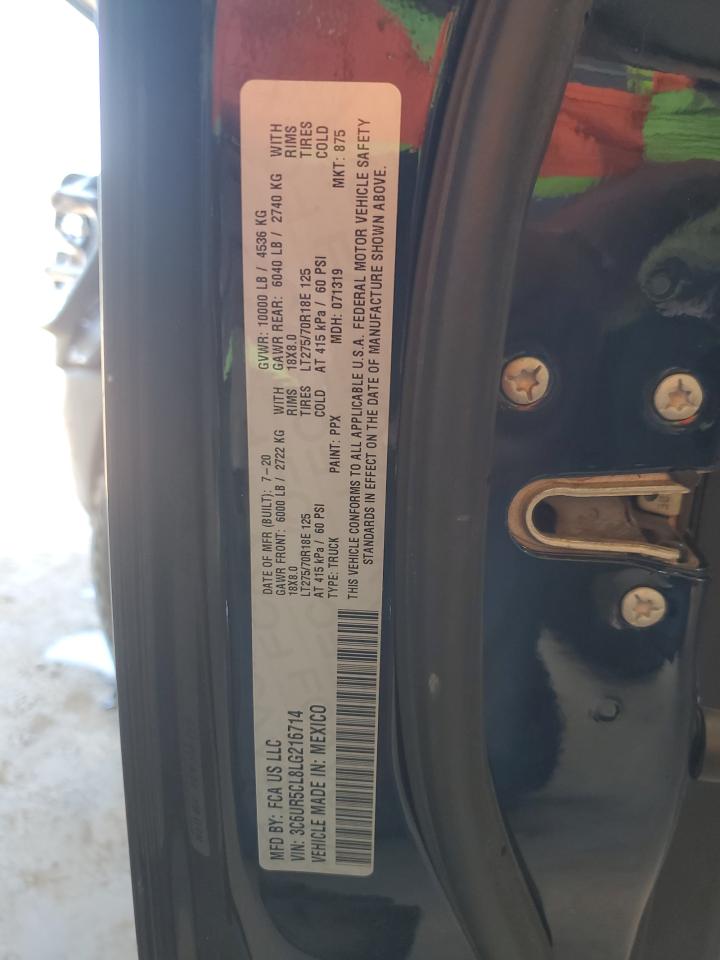 2020 Ram 2500 Tradesman VIN: 3C6UR5CL8LG216714 Lot: 54039534