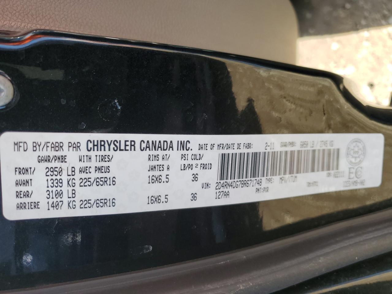 2D4RN4DG7BR671748 2011 Dodge Grand Caravan Express