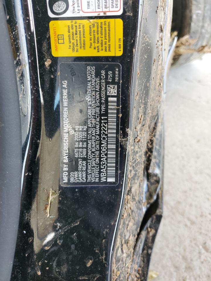 2021 BMW 430I VIN: WBA53AP06MCF22211 Lot: 55081744
