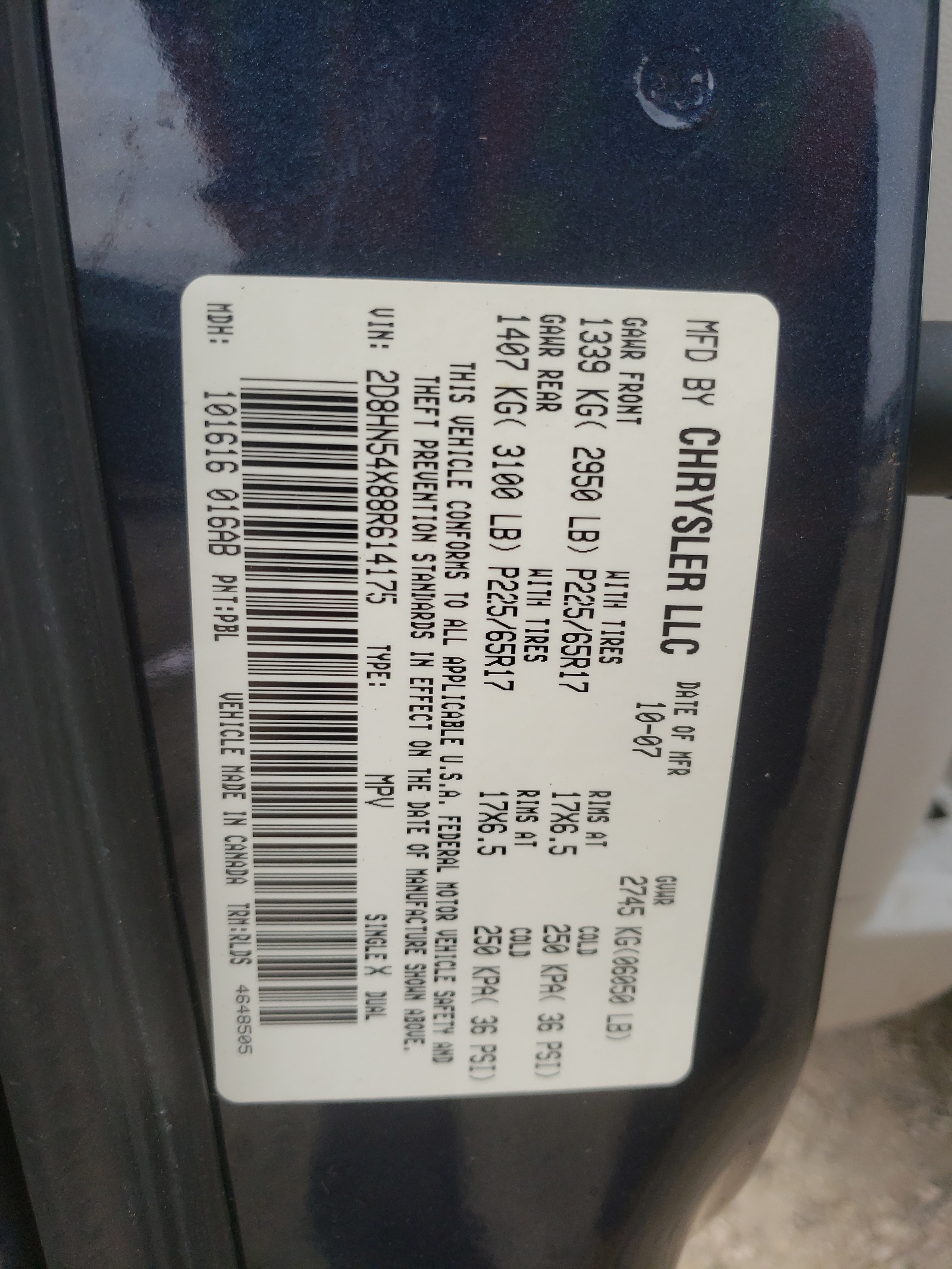 2D8HN54X88R614175 2008 Dodge Grand Caravan Sxt