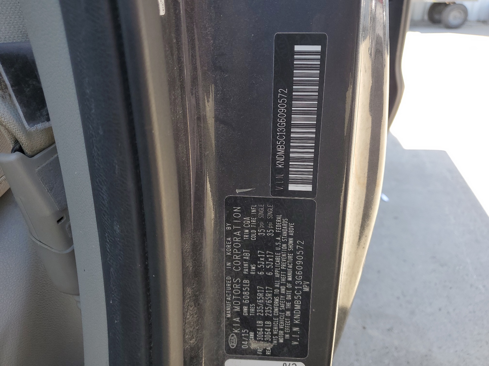 KNDMB5C13G6090572 2016 Kia Sedona Lx