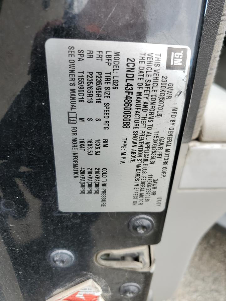 2CNDL43F486006088 2008 Chevrolet Equinox Lt