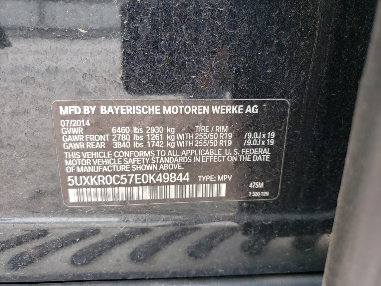 5UXKR0C57E0K49844 2014 BMW X5 xDrive35I