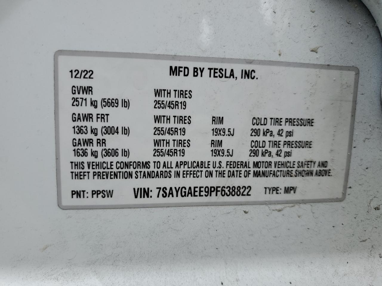 7SAYGAEE9PF638822 Tesla Model Y  15