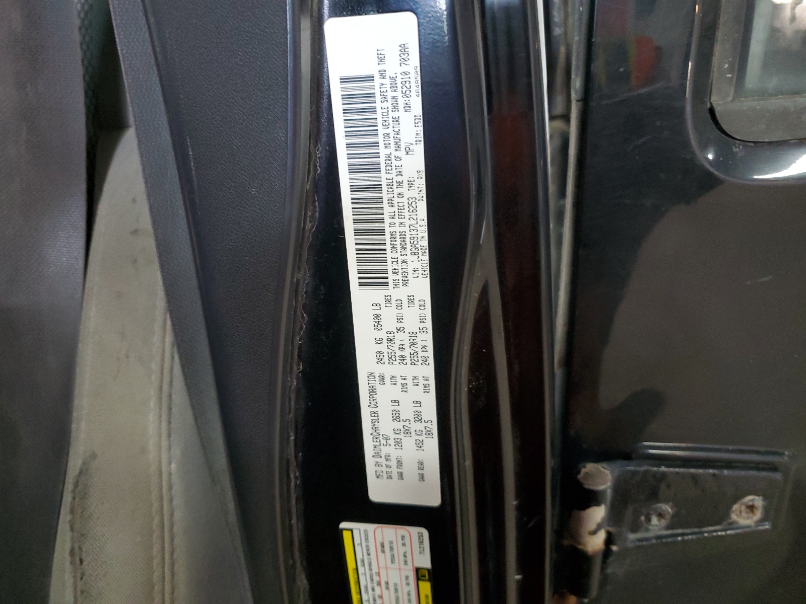 1J8GA59137L216253 2007 Jeep Wrangler Sahara