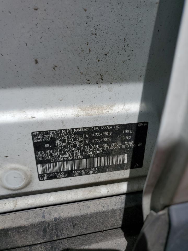 2021 Toyota Rav4 Xle Premium VIN: 2T3A1RFV4MW146198 Lot: 56212634