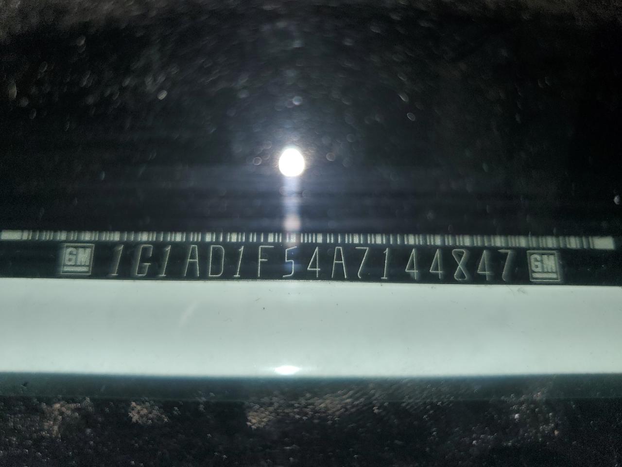 2010 Chevrolet Cobalt 1Lt VIN: 1G1AD1F54A7144847 Lot: 56410164