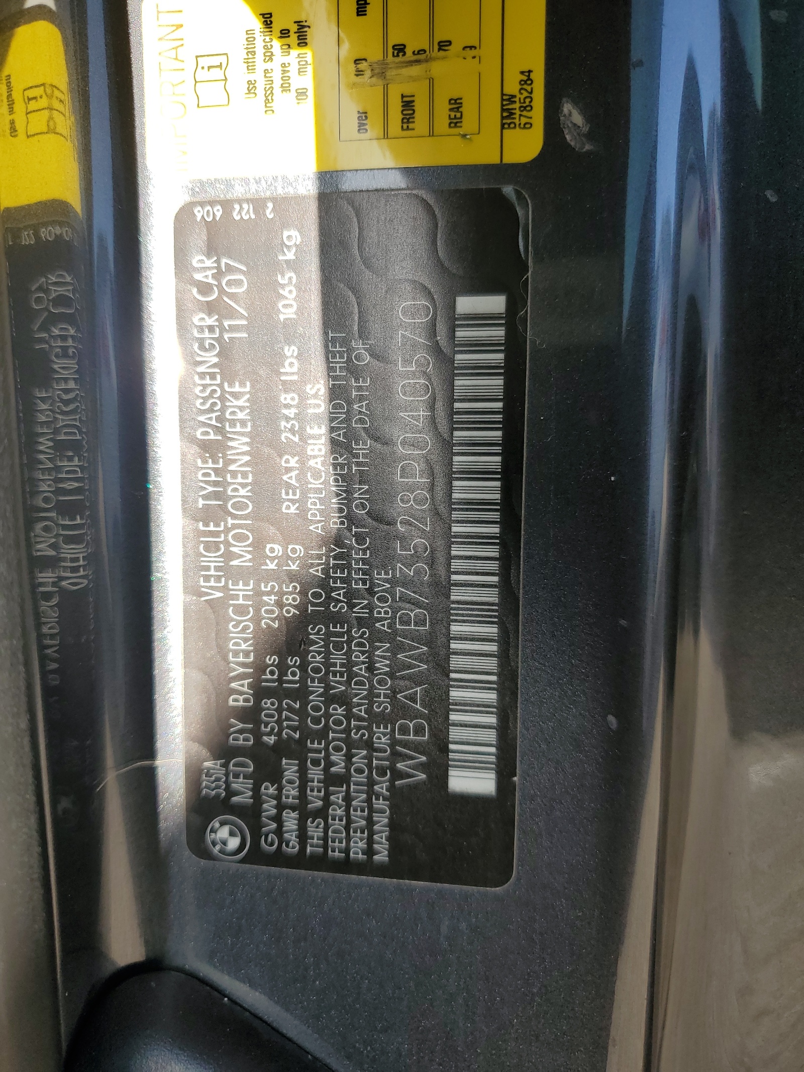 WBAWB73528P040570 2008 BMW 335 I