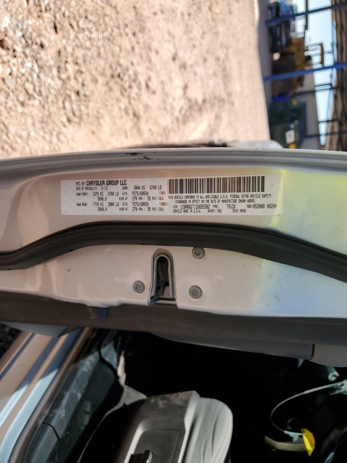 1C6RR6GT1DS693582 2013 Ram 1500 Slt