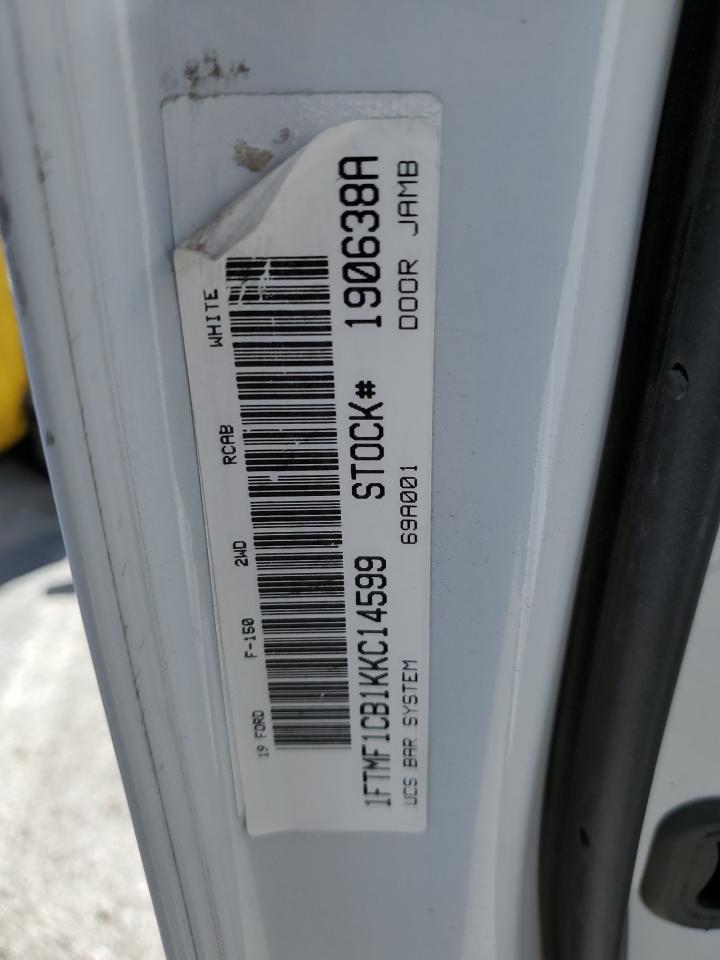 2019 Ford F150 VIN: 1FTMF1CB1KKC14599 Lot: 54288674