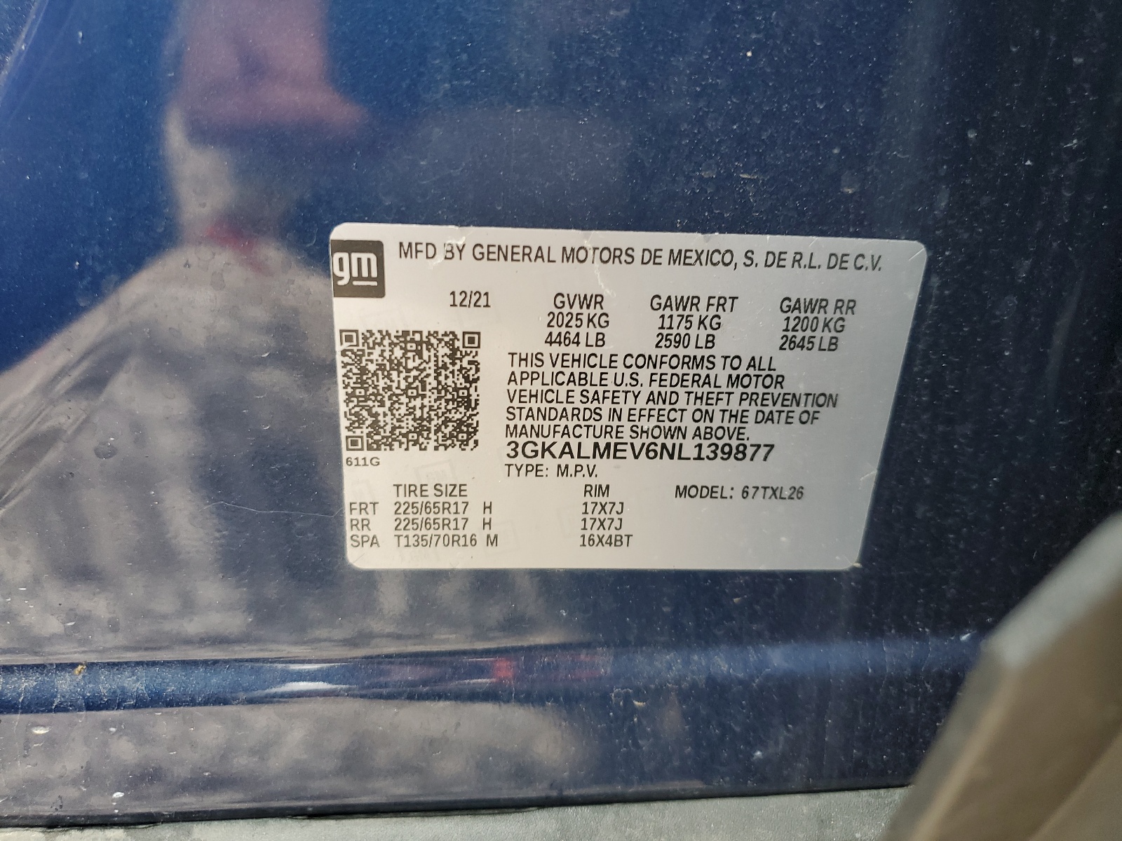 3GKALMEV6NL139877 2022 GMC Terrain Sle