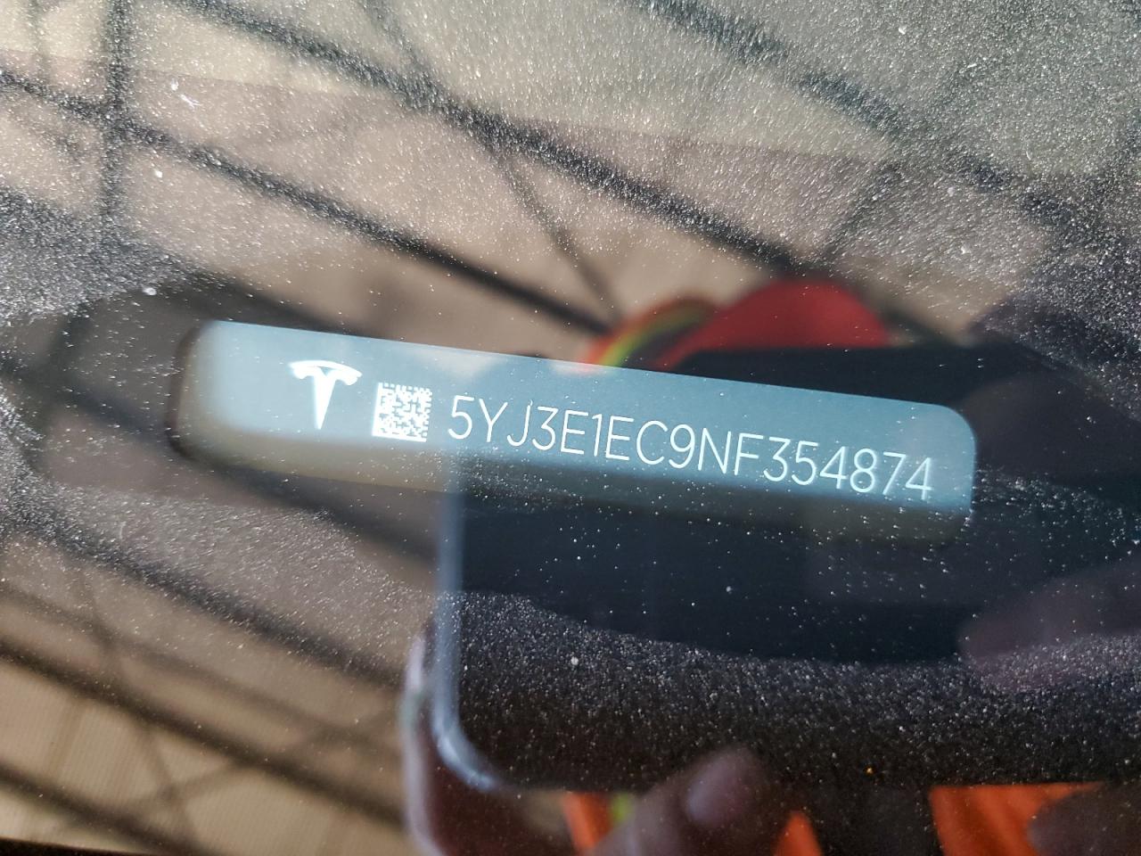 5YJ3E1EC9NF354874 2022 Tesla Model 3