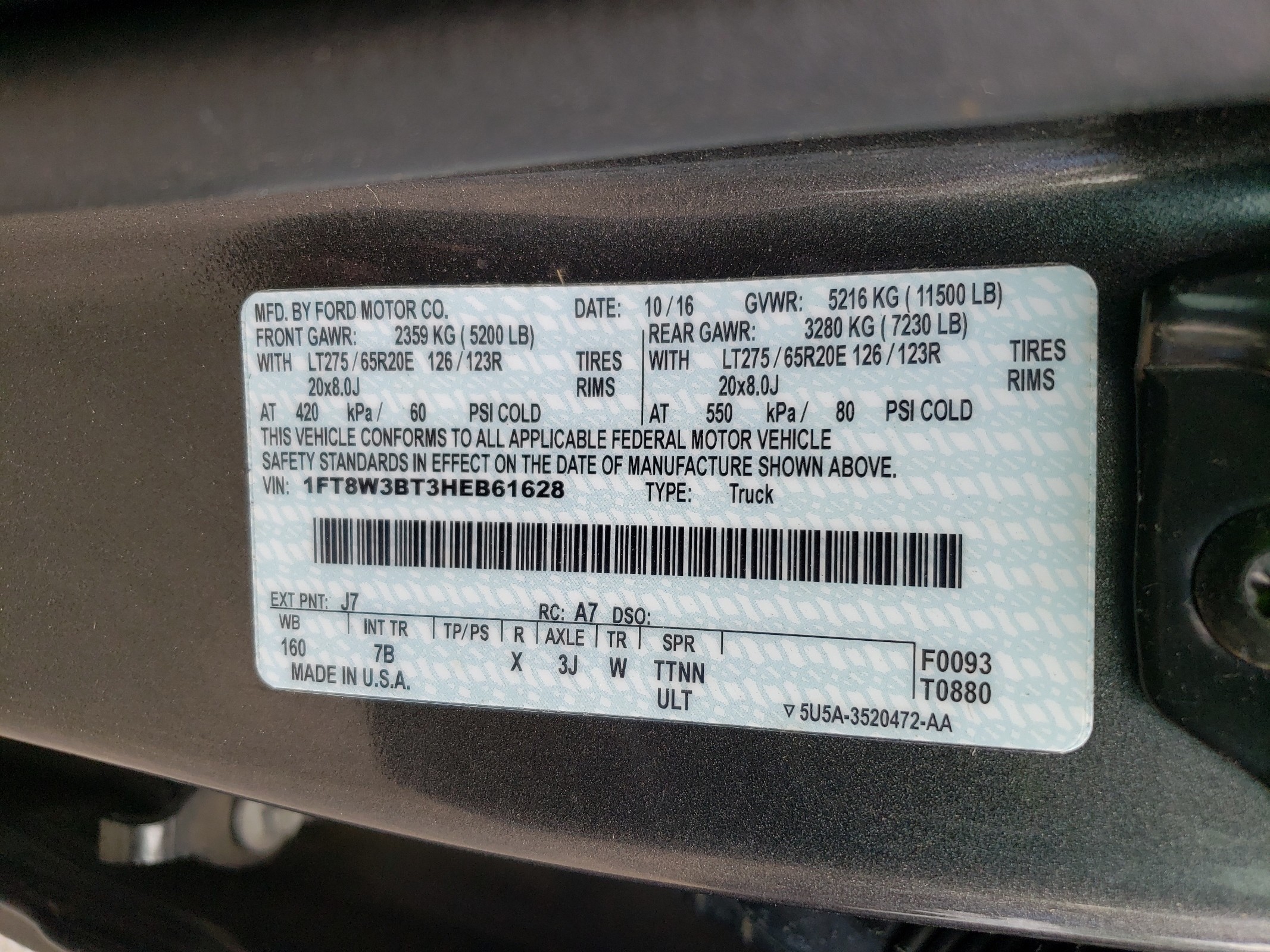 1FT8W3BT7KEE61440 2019 Ford F350 Super Duty