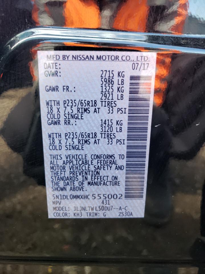 5N1DL0MMXHC555002 2017 Infiniti Qx60