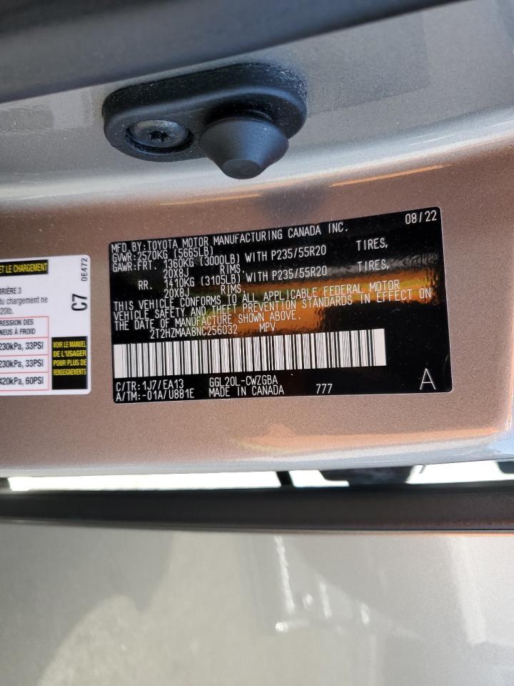 2022 Lexus Rx 350 VIN: 2T2HZMAA8NC256032 Lot: 56932314